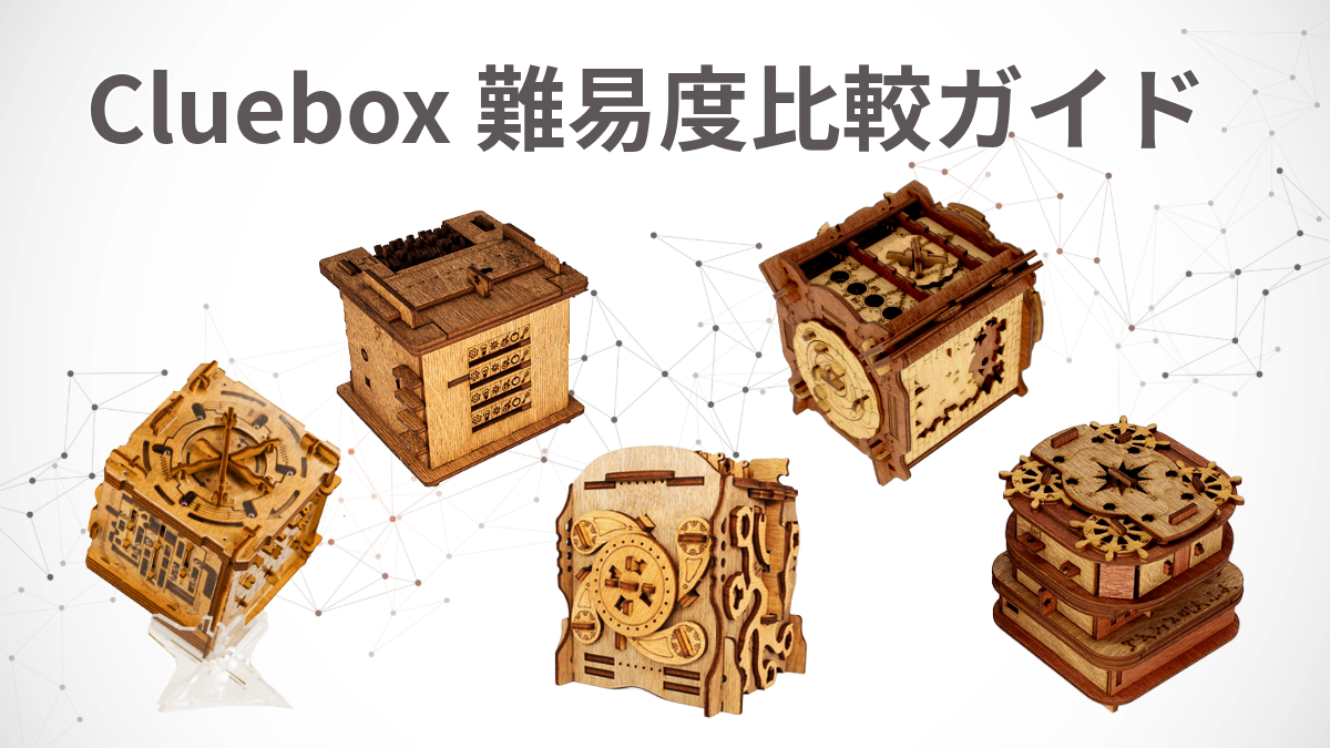 Cluebox難易度比較ガイド:5つの人気パズルボックスを徹底解説 Cluebox難易度比較ガイド:5つの人気パズルボックスを徹底解説