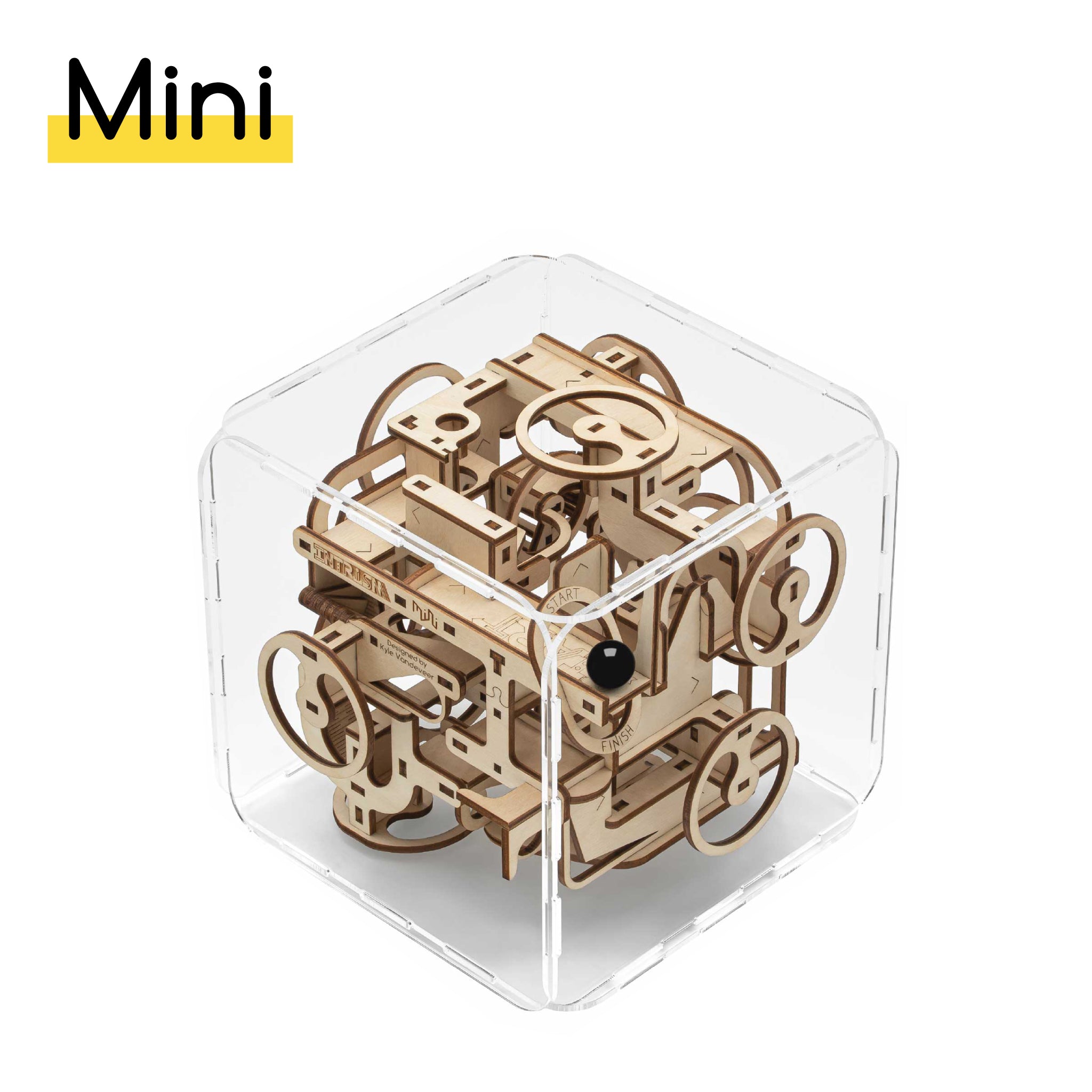 Intrism Mini 3D木製パズル 大人向け 挑戦的な大理石の迷路パズルゲーム 頭の体操ギフト 6インチキューブパズルボックス 130ピース付き 米国製 並行輸入品 Intrism Pro | 3D Wooden Puzzle for Adults