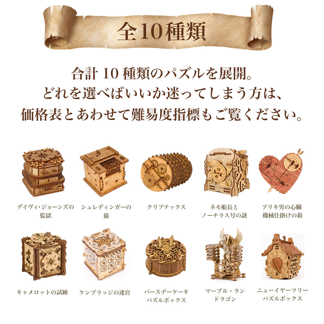 【最安値挑戦】 Cluebox クルーボックス】送料無料｜木製立体パズル｜謎解き ジグソーパズル